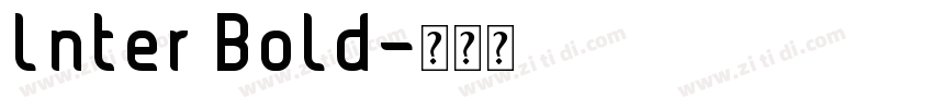 lnter Bold字体转换
